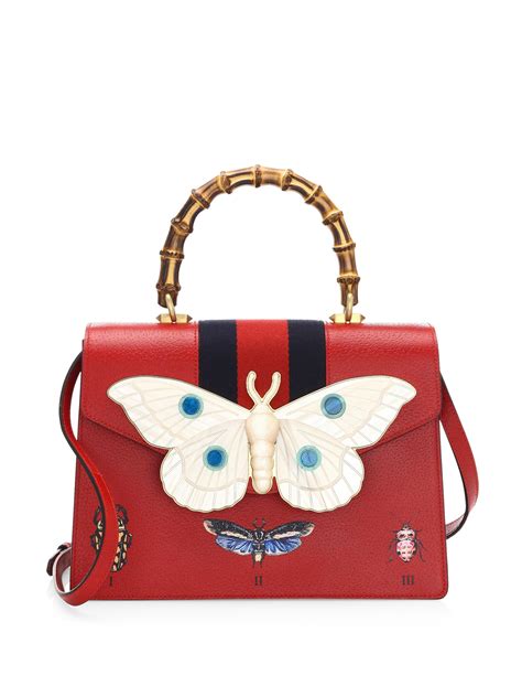 gucci red butterfly bag|gucci butterfly purse.